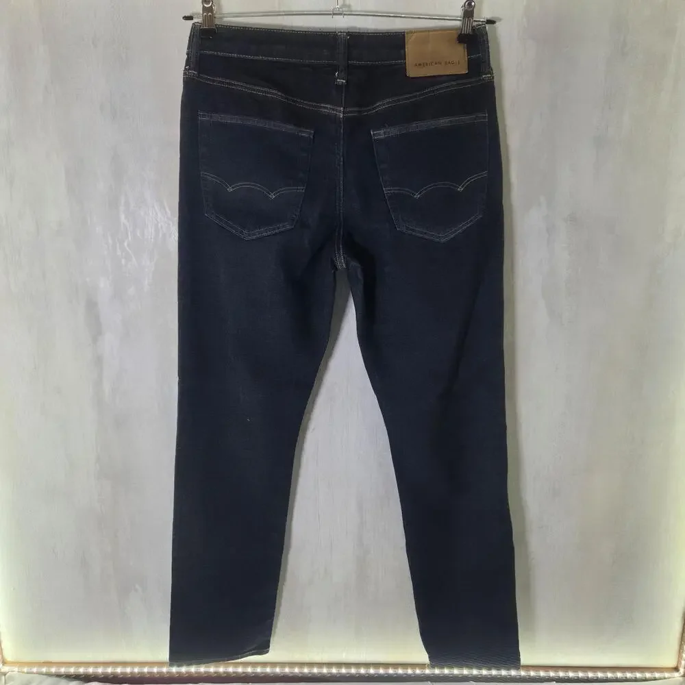 American Eagle Jeans Mens 30x30 Dark Wash Blue Denim Slim Next Level Airflex
